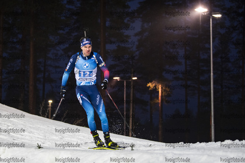 06.12.2020, xkvx, Biathlon IBU Weltcup Kontiolahti, Staffel Herren, v.l. Niklas Hartweg (Switzerland) in aktion / in action competes