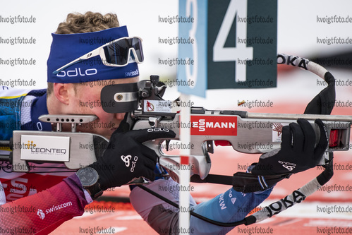 15.12.2020, xkvx, Biathlon IBU Weltcup Hochfilzen, Training Damen und Herren, v.l. Sebastian Stalder (Switzerland)  / 