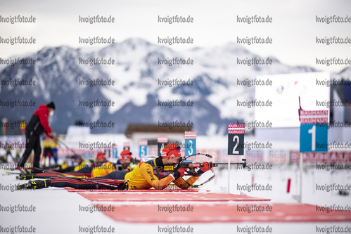 15.12.2020, xkvx, Biathlon IBU Weltcup Hochfilzen, Training Damen und Herren, v.l. Philipp Horn (Germany)  / 