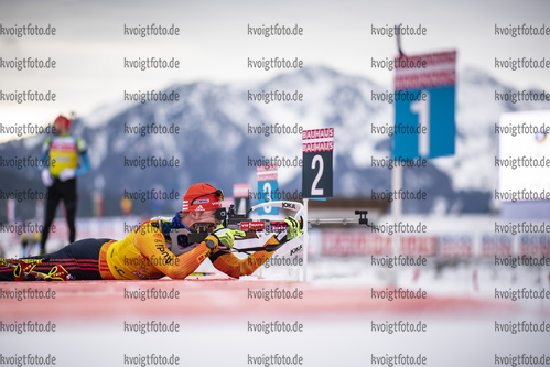 15.12.2020, xkvx, Biathlon IBU Weltcup Hochfilzen, Training Damen und Herren, v.l. Johannes Kuehn (Germany)  / 