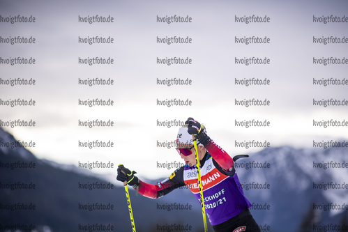 16.12.2020, xkvx, Biathlon IBU Weltcup Hochfilzen, Training Damen und Herren, v.l. Tiril Eckhoff (Norway) in aktion / in action competes