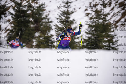16.12.2020, xkvx, Biathlon IBU Weltcup Hochfilzen, Training Damen und Herren, v.l. Dorothea Wierer (Italy) in aktion / in action competes
