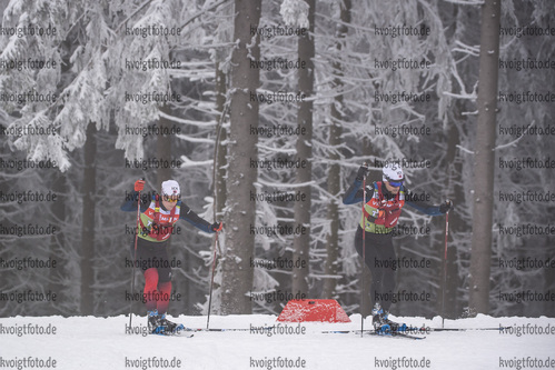 06.01.2022, xkvx, Biathlon IBU Weltcup Oberhof, Training Damen und Herren, v.l. Ski Technican (Norway) in aktion / in action competes