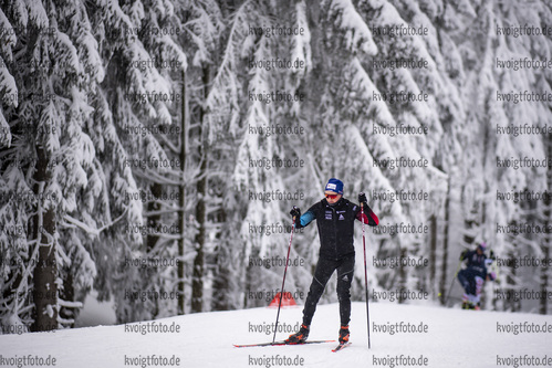 07.01.2020, xkvx, Biathlon IBU Weltcup Oberhof, Training Damen und Herren, v.l. Sebastian Stalder (Switzerland) in aktion / in action competes