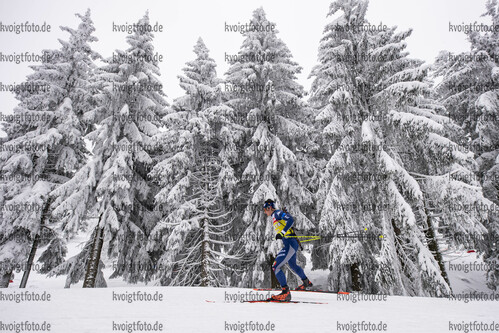 07.01.2020, xkvx, Biathlon IBU Weltcup Oberhof, Training Damen und Herren, v.l. Tommaso Giacomel (Italy) in aktion / in action competes