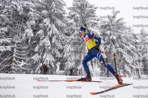 07.01.2020, xkvx, Biathlon IBU Weltcup Oberhof, Training Damen und Herren, v.l. Didier Bionaz (Italy) in aktion / in action competes