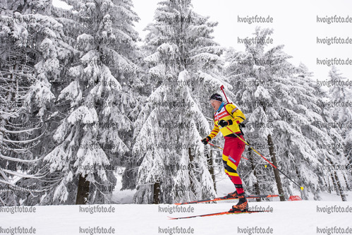 07.01.2020, xkvx, Biathlon IBU Weltcup Oberhof, Training Damen und Herren, v.l. Florent Claude (Belgium) in aktion / in action competes
