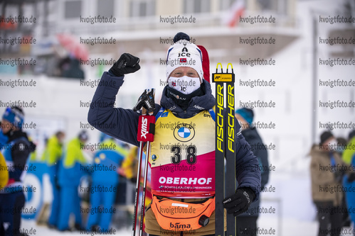 08.01.2020, xkvx, Biathlon IBU Weltcup Oberhof, Sprint Herren, v.l. Johannes Thingnes Boe (Norway) nach dem Wettkampf / after the competition