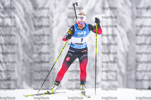 09.01.2020, xkvx, Biathlon IBU Weltcup Oberhof, Verfolgung Damen, v.l. Tiril Eckhoff (Norway) in aktion / in action competes