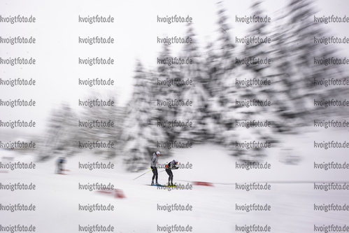 12.01.2020, xkvx, Biathlon IBU Weltcup Oberhof, Training Damen und Herren, v.l. Vetle Sjaastad Christiansen (Norway) und Johannes Dale (Norway)  / 