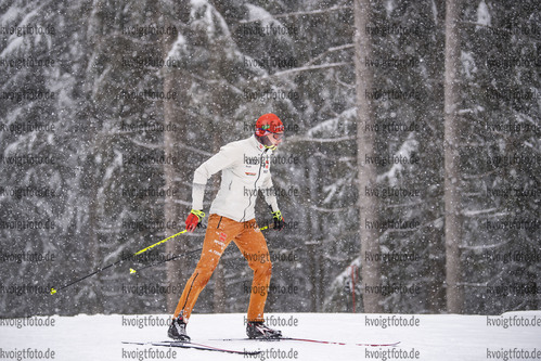 12.01.2020, xkvx, Biathlon IBU Weltcup Oberhof, Training Damen und Herren, v.l. Benedikt Doll (Germany)  / 