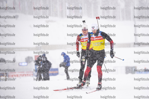 12.01.2020, xkvx, Biathlon IBU Weltcup Oberhof, Training Damen und Herren, v.l. Sturla Holm Laegreid (Norway)  / 