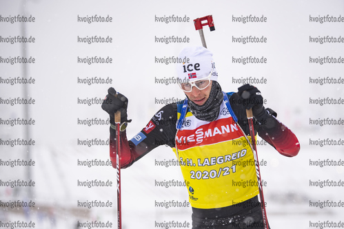 12.01.2020, xkvx, Biathlon IBU Weltcup Oberhof, Training Damen und Herren, v.l. Sturla Holm Laegreid (Norway)  / 