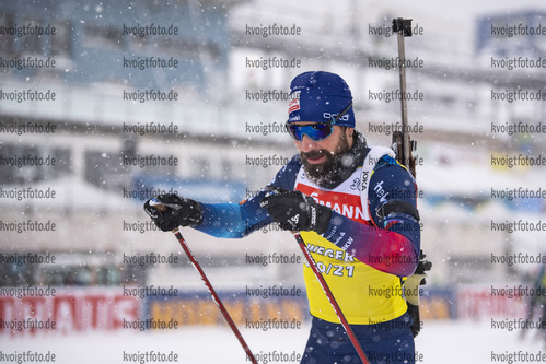12.01.2020, xkvx, Biathlon IBU Weltcup Oberhof, Training Damen und Herren, v.l. Serafin Wiestner (Switzerland)  / 