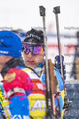 12.01.2020, xkvx, Biathlon IBU Weltcup Oberhof, Training Damen und Herren, v.l. Quentin Fillon Maillet (France)  / 