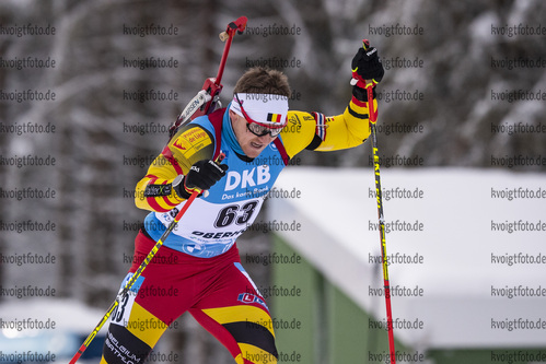 13.01.2020, xkvx, Biathlon IBU Weltcup Oberhof, Sprint Herren, v.l. Florent Claude (Belgium) in aktion / in action competes