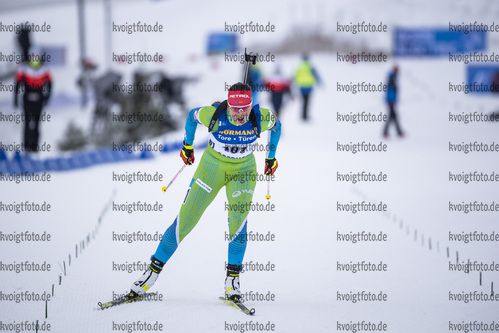 14.01.2020, xkvx, Biathlon IBU Weltcup Oberhof, Sprint Damen, v.l. Tais Vozelj (Slovenia) im Ziel / in the finish
