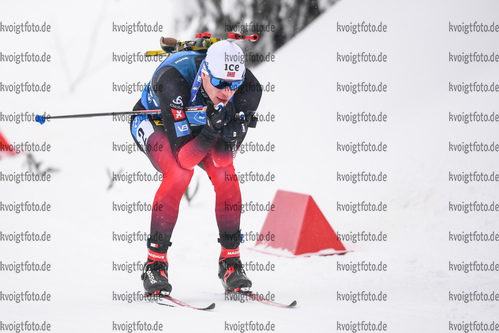 17.01.2020, xkvx, Biathlon IBU Weltcup Oberhof, Massenstart Herren, v.l. Sturla Holm Laegreid (Norway)  / 