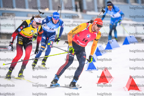 17.01.2020, xkvx, Biathlon IBU Weltcup Oberhof, Massenstart Herren, v.l. Arnd Peiffer (Germany)  / 
