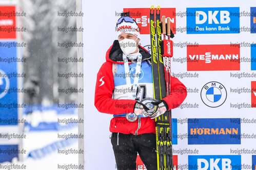 17.01.2020, xkvx, Biathlon IBU Weltcup Oberhof, Massenstart Herren, v.l. Felix Leitner (Austria)  / 