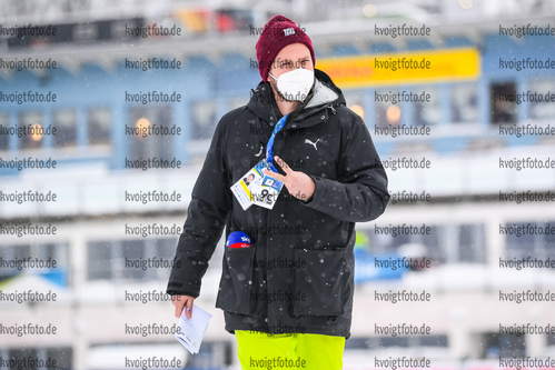 17.01.2020, xkvx, Biathlon IBU Weltcup Oberhof, Massenstart Herren, v.l. SkyNews Sport Christian Akber-Sade  / 