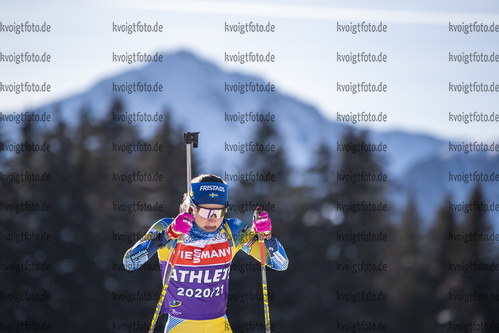 19.01.2021, xkvx, Biathlon IBU Weltcup Antholz, Training Damen und Herren, v.l. Tilda Johansson (Sweden)  / 