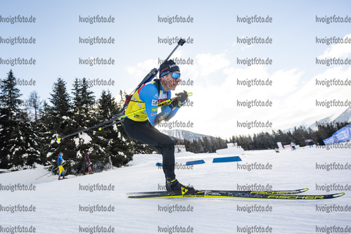 20.01.2021, xkvx, Biathlon IBU Weltcup Antholz, Training Damen und Herren, v.l. Quentin Fillon Maillet (France)  / 