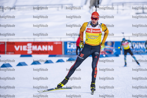 20.01.2021, xkvx, Biathlon IBU Weltcup Antholz, Training Damen und Herren, v.l. Johannes Kuehn (Germany)  / 