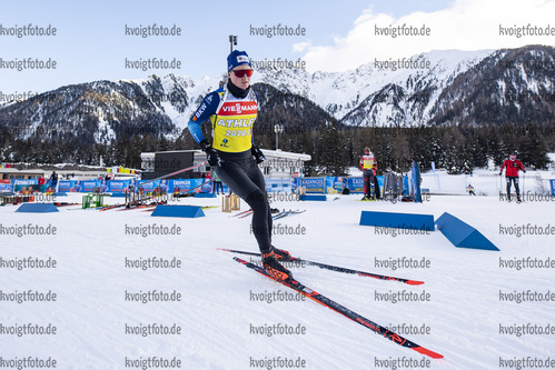 20.01.2021, xkvx, Biathlon IBU Weltcup Antholz, Training Damen und Herren, v.l. Sebastian Stalder (Switzerland)  / 