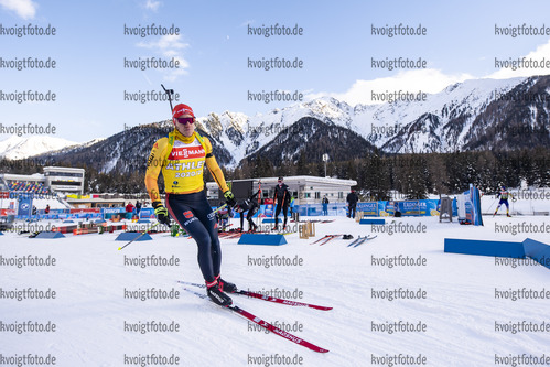 20.01.2021, xkvx, Biathlon IBU Weltcup Antholz, Training Damen und Herren, v.l. Roman Rees (Germany)  / 