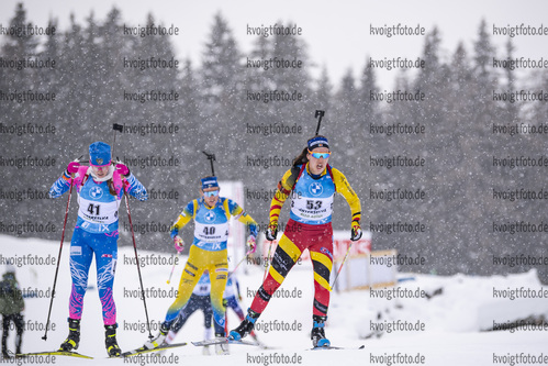 21.01.2021, xkvx, Biathlon IBU Weltcup Antholz, Einzel Damen, v.l. Lotte Lie (Belgium)  / 