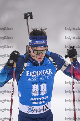 22.01.2021, xkvx, Biathlon IBU Weltcup Antholz, Einzel Herren, v.l. Niklas Hartweg (Switzerland)  / 