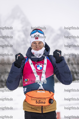 22.01.2021, xkvx, Biathlon IBU Weltcup Antholz, Einzel Herren, v.l. Sturla Holm Laegreid (Norway)  / 