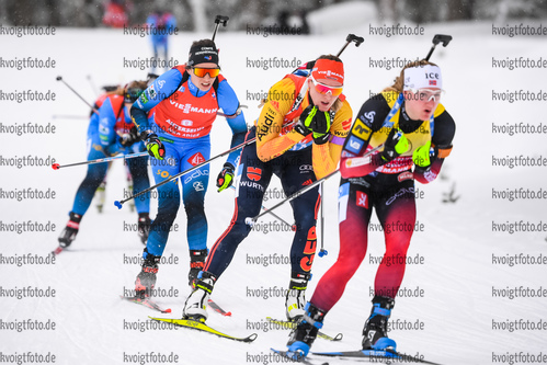 23.01.2021, xkvx, Biathlon IBU Weltcup Antholz, Massenstart Damen, v.l. Denise Herrmann (Germany)  / 