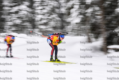 23.01.2021, xkvx, Biathlon IBU Weltcup Antholz, Massenstart Damen, v.l. Franziska Preuss (Germany)  / 