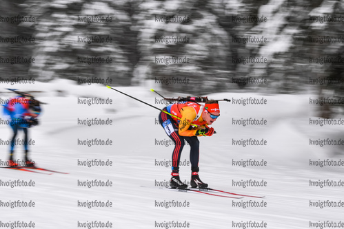 23.01.2021, xkvx, Biathlon IBU Weltcup Antholz, Staffel Herren, v.l. Benedikt Doll (Germany)  / 