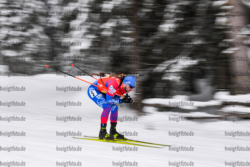 23.01.2021, xkvx, Biathlon IBU Weltcup Antholz, Staffel Herren, v.l. Alexander Loginov (Russia)  / 
