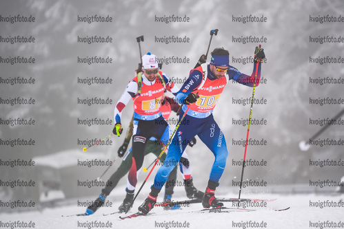 23.01.2021, xkvx, Biathlon IBU Weltcup Antholz, Staffel Herren, v.l. Serafin Wiestner (Switzerland)  / 