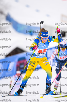 24.01.2021, xkvx, Biathlon IBU Weltcup Antholz, Staffel Damen, v.l. Johanna Skottheim (Sweden)  / 