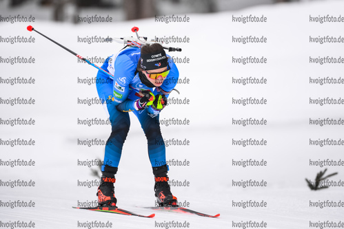 24.01.2021, xkvx, Biathlon IBU Weltcup Antholz, Staffel Damen, v.l. Anais Chevalier-Bouchet (France)  / 
