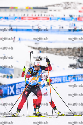 24.01.2021, xkvx, Biathlon IBU Weltcup Antholz, Staffel Damen, v.l. Tiril Eckhoff (Norway)  / 