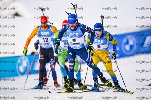 24.01.2021, xkvx, Biathlon IBU Weltcup Antholz, Massenstart Herren, v.l. Martin Ponsiluoma (Sweden)  / 
