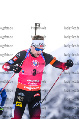 24.01.2021, xkvx, Biathlon IBU Weltcup Antholz, Massenstart Herren, v.l. Tarjei Boe (Norway)  / 