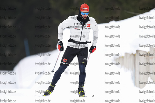 26.01.2021, xtwx, Biathlon IBU European Championships Duszniki Zdroj, Training Damen und Herren, v.l. Philipp Horn (Germany) in aktion / in action competes