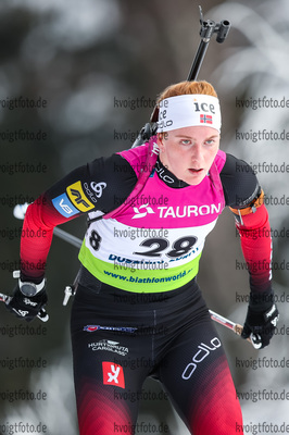 27.01.2021, xtwx, Biathlon IBU European Championships Duszniki Zdroj, Einzel Damen, v.l. Aasne Skrede (Norway)  /