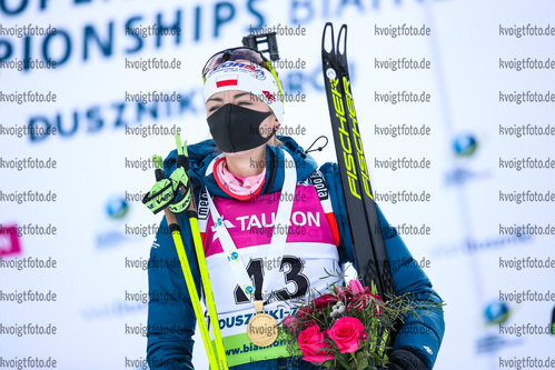 27.01.2021, xtwx, Biathlon IBU European Championships Duszniki Zdroj, Einzel Damen, v.l. Monika Hojnisz-Starega (Poland)  /