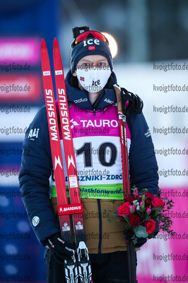 27.01.2021, xtwx, Biathlon IBU European Championships Duszniki Zdroj, Einzel Herren, v.l. Sivert Guttorm Bakken (Norway)  /