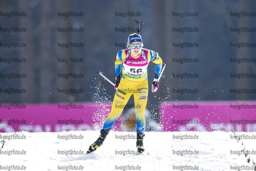 27.01.2021, xtwx, Biathlon IBU European Championships Duszniki Zdroj, Einzel Damen, v.l. Emma Nilsson (Sweden) in Aktion / in action competes
