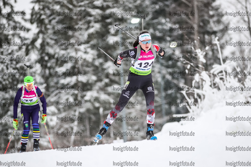 29.01.2021, xtwx, Biathlon IBU European Championships Duszniki Zdroj, Sprint Damen, v.l. Anna Juppe (Austria)  / 