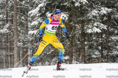 29.01.2021, xtwx, Biathlon IBU European Championships Duszniki Zdroj, Sprint Herren, v.l. Gabriel Stegmayr (Sweden)  / 